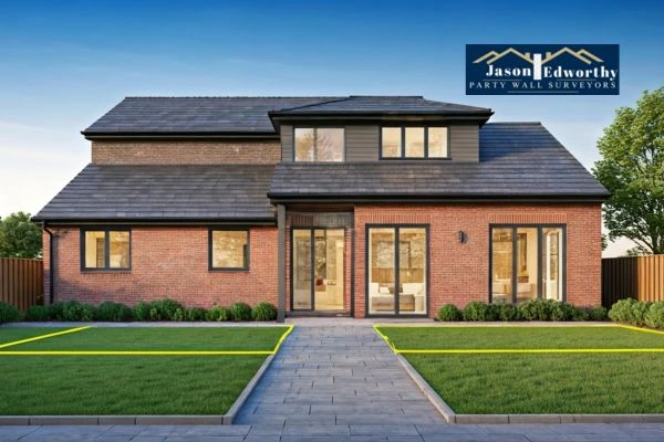 Home extension focusing on boundary line Blackpool